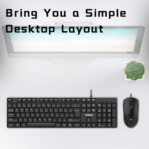 Laptop Desktop computer, USB wired keyboard and mouse, simple and stylish design, suitable for business office and home use.
