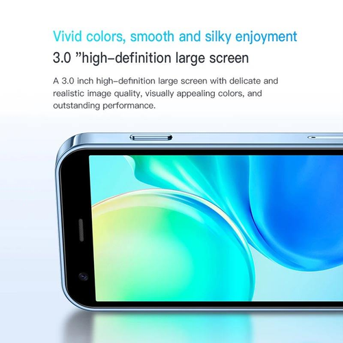 XS15 Smartphone, dual SIM, mini size, candy bar design, touchscreen.