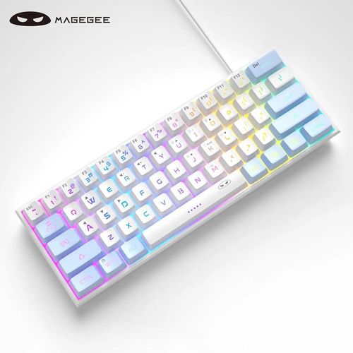 MageGee Mini 60% Membrane Gaming Keyboard, RGB Backlit 61 Key Ultra-Compact Keyboard, TS91 Ergonomic Mechanical Feeling Office Computer Keyboard TOP PICKS