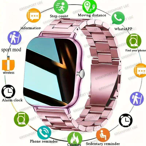 M8 Smart Watch Fitness Tracker: Outdoor sports, business style, high-definition large screen, pedometer, sleep tracking, Bluetooth calling.