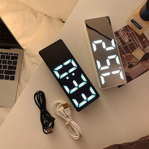 Simple, multi-functional LED electronic clock and alarm clock