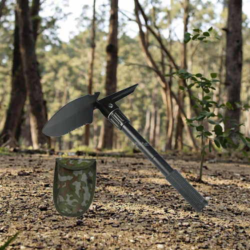 Multi-function folding multi-purpose four-in-one stainless steel rescue shovel (2 pieces)