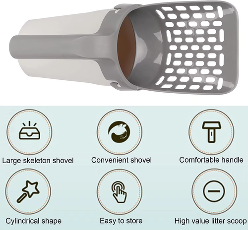 New pet with trash can large capacity storage box filter cat litter shovel cat poop scooper cat and dog poop scooper