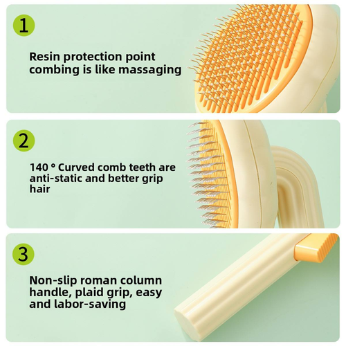 Self-cleaning comb, one-click hair removal beauty needle comb