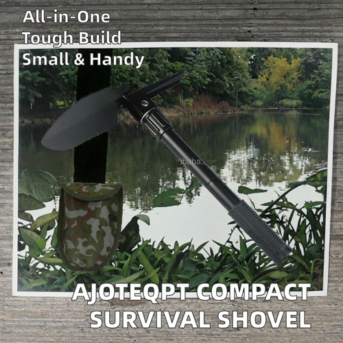 Multi-function folding multi-purpose four-in-one stainless steel rescue shovel (2 pieces)