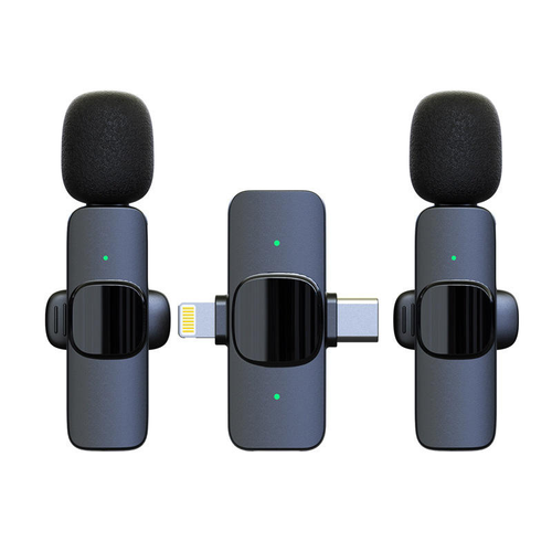 Wireless Lavalier Microphone for Mobile Phones — 3-in-1 Mini Mic for Outdoor TikTok Video Recording, Featuring Intelligent Audio Capture and Noise Cancellation