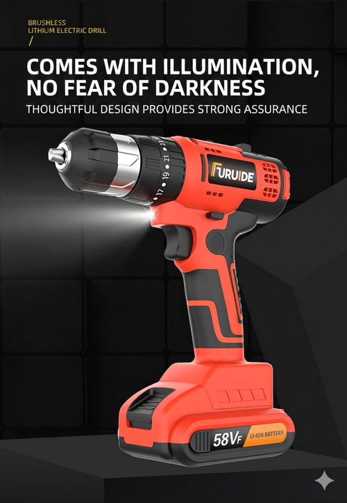 Brushless Lithium Battery Electric Drill