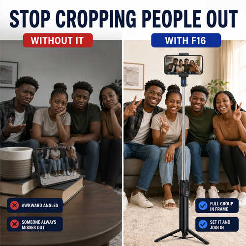 🔥 HOT SALE 🔥 COD! F16 1708mm Selfie Stick Tripod | 360° Phone Holder | Remote Shutter | Handheld & Floor Stand | For Videos, Group Photos & Travel |Nairobi Inventory | Ships in 48 Hours | 7-Day No-Questions-Asked Returns and Exchanges. Cash-on-Delivery orders will be shipped from our Nairobi warehouse within 48 hours. Delivery takes 1–3 business days.
