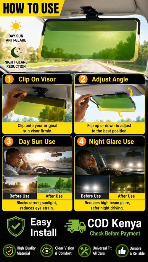 Day Night Anti-Glare Car Visor