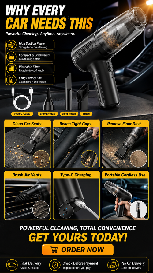 Wireless Handheld Car Vacuum Cleaner