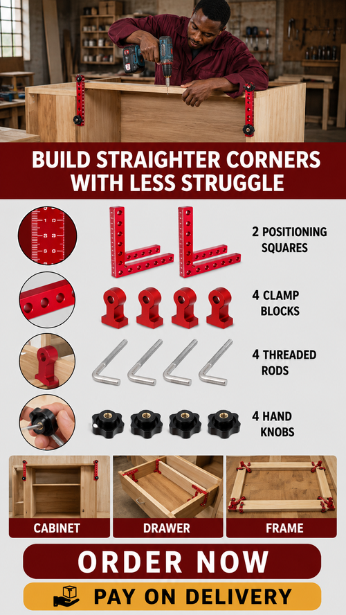 90° Woodworking Corner Clamping Set