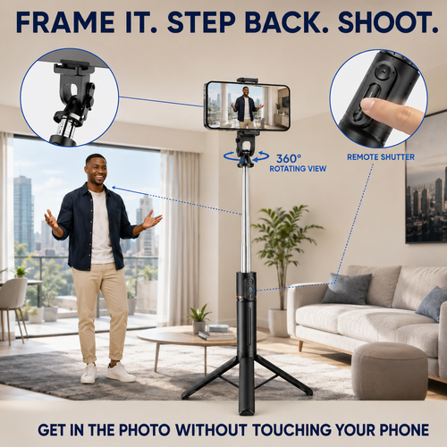 🔥 HOT SALE 🔥 COD! F16 1708mm Selfie Stick Tripod | 360° Phone Holder | Remote Shutter | Handheld & Floor Stand | For Videos, Group Photos & Travel |Nairobi Inventory | Ships in 48 Hours | 7-Day No-Questions-Asked Returns and Exchanges. Cash-on-Delivery orders will be shipped from our Nairobi warehouse within 48 hours. Delivery takes 1–3 business days.
