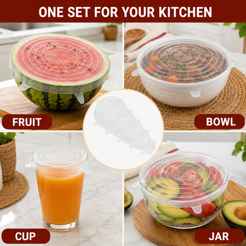 Reusable Silicone Stretch Lids