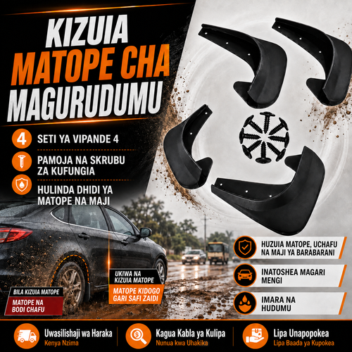 🔥 OFA MAALUM 🔥 LIPA UNAPOPOKEA COD!  Vizuia Matope vya Magari | Husaidia Kulinda Gari Dhidi ya Matope Maji Yanayoruka na Barabara Chafu | Inafaa Magari SUV na Pikapu Nyingi | Bidhaa Zipo Nairobi | Hutumwa Ndani ya Saa 48 | Marejesho na Mabadilishano Ndani ya Siku 7 Bila Maswali  Oda za malipo wakati wa kupokea zitatumwa kutoka ghala letu la Nairobi ndani ya saa 48. Uwasilishaji huchukua siku 1 hadi 3 za kazi.