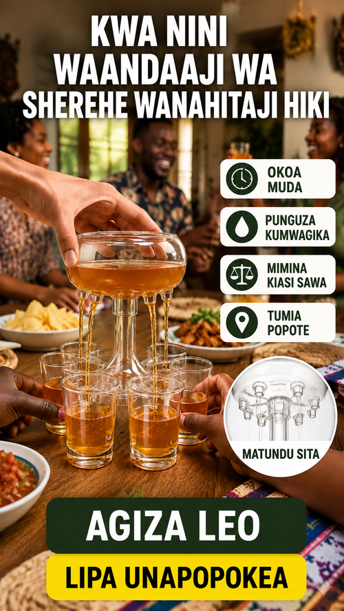 🔥 OFA YA KALI 🔥 LIPA POKELEA! Kichapaji cha Vinywaji cha Milipuko 6 | Hutoa Vikombe 6 kwa Pamoja | Bora kwa Sherehe, Chakula cha Jioni cha Familia na Baa | Hifadhi Nairobi | Usafirishaji ndani ya Masaa 48 | Oda za LIPA POKELEA husafirishwa ndani ya masaa 48 kutoka ghala letu la Nairobi. Uwasilishaji huchukua siku 1–3 za kazi.