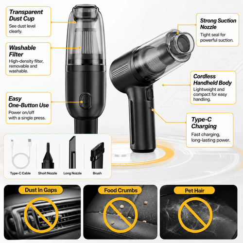 Wireless Handheld Car Vacuum Cleaner