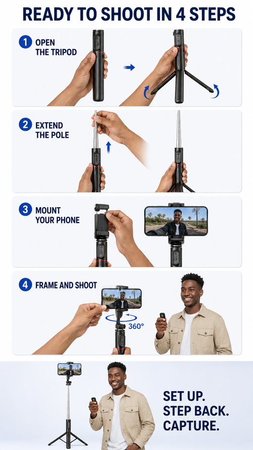 🔥 HOT SALE 🔥 COD! F16 1708mm Selfie Stick Tripod | 360° Phone Holder | Remote Shutter | Handheld & Floor Stand | For Videos, Group Photos & Travel |Nairobi Inventory | Ships in 48 Hours | 7-Day No-Questions-Asked Returns and Exchanges. Cash-on-Delivery orders will be shipped from our Nairobi warehouse within 48 hours. Delivery takes 1–3 business days.