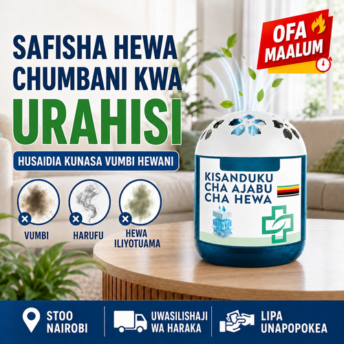 🔥 OFA MAALUM 🔥 LIPA UNAPOPOKEA COD!  Kisanduku cha Ajabu cha Kusafisha Hewa na Kuondoa Vumbi | Husaidia Kunasa Vumbi Hewani na Kupunguza Harufu | Kinafaa Sebuleni Chumbani Ofisini na Jikoni | Bidhaa Zipo Nairobi | Hutumwa Ndani ya Saa 48 | Marejesho na Mabadilishano Ndani ya Siku 7 Bila Maswali  Oda za malipo wakati wa kupokea zitatumwa kutoka ghala letu la Nairobi ndani ya saa 48. Uwasilishaji huchukua siku 1 hadi 3 za kazi.