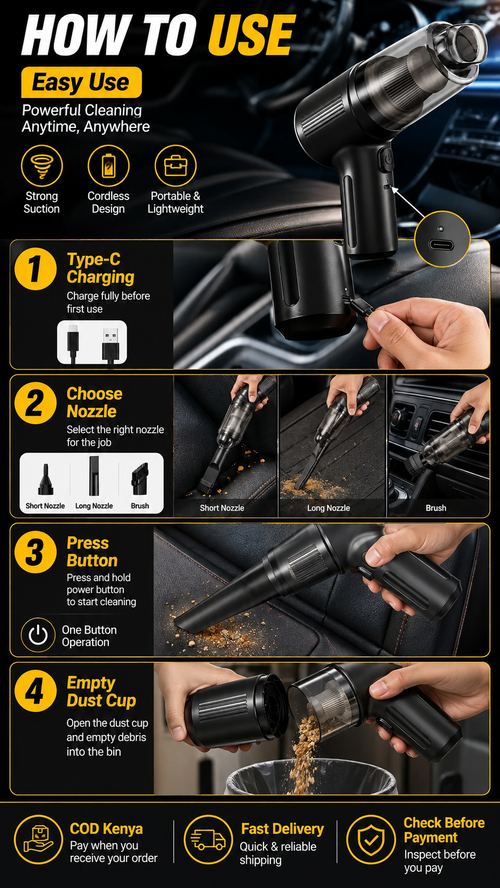 Wireless Handheld Car Vacuum Cleaner