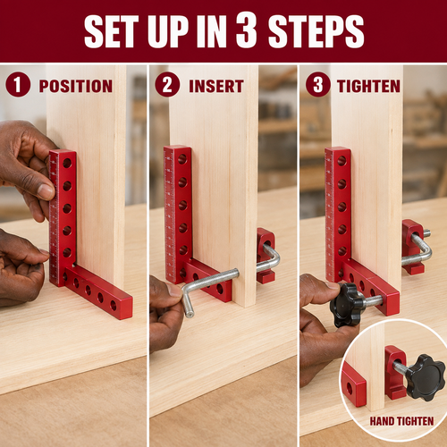 90° Woodworking Corner Clamping Set