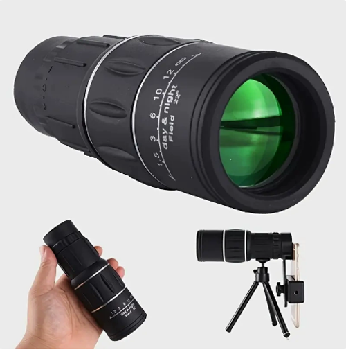 🔥HD Monocular Telescope, High Zoom Waterproof, Phone Adapter, for Concerts Sports Birdwatching — Adults Outdoor Portable