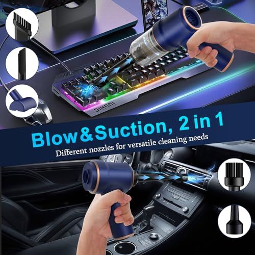 ⚡ Car Vacuum Cleaner – Stop Dirty Seats & Dusty Floors Ruining Your Ride, Quick Clean Anywhere at Home, Office or Roadside