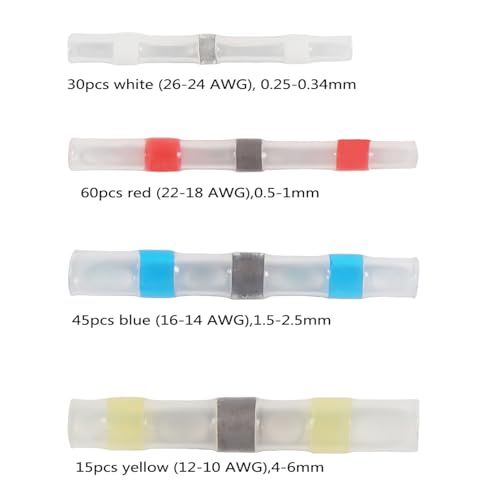 🔥Hot Seller🔥 COD！Waterproof solder rings with heat-shrink tubing terminals  Interme diate protective solder rings with insulating tubing Intermediate pressure-free solder rings (boxed)