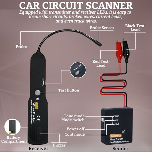 ⚡ Car Circuit Scanner Tester – Stop Wasting Money on Wrong Repairs, Find Electrical Faults Fast at Home or in Your Garage