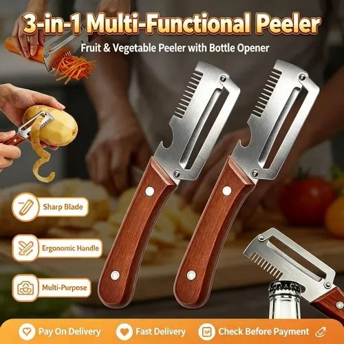 🔥Hot Seller🔥 COD！Multifunctional Peeler, Stainless Steel Fruit and Vegetable Peeler, Household Kitchen Tool
