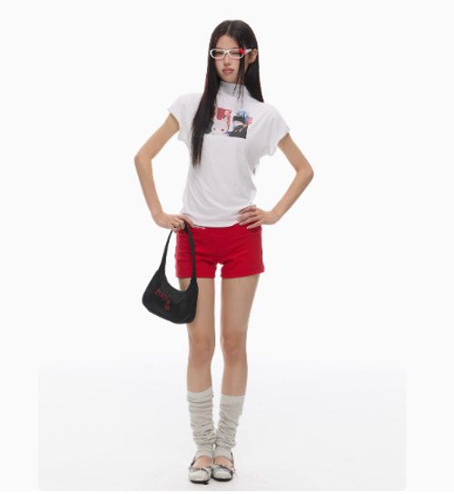美式短褲女夏季辣妹黑色修身顯瘦彈力緊身新款打底運動熱褲子