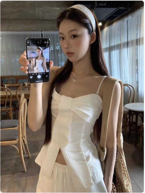 吊帶背心女新款夏外穿白色修身辣妹chic韓系無袖上衣女