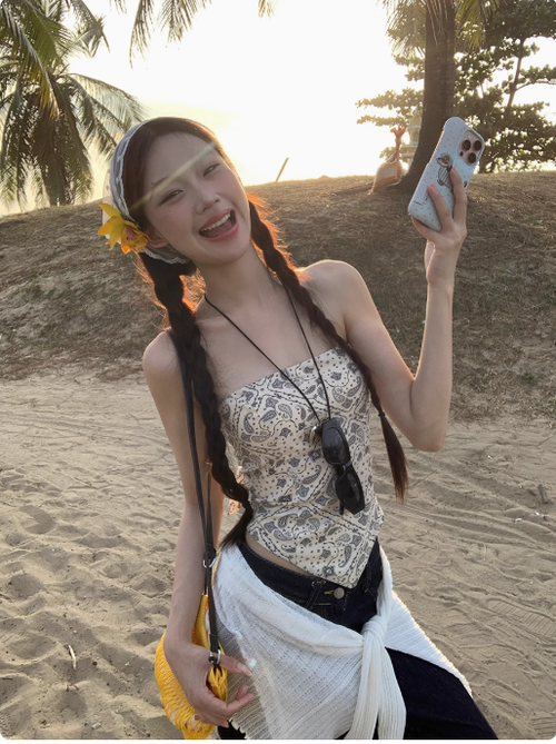 無袖背心女內搭打底法式設計感氣質短款修身辣妹抹胸上衣女