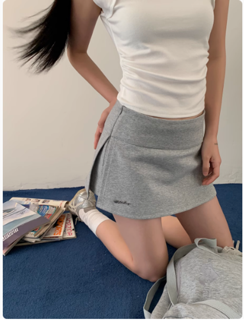 a字半身裙女2025新款夏季灰色包臀裙子小個子裙褲氣質短裙