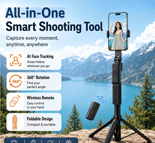 AI Face-Tracking Selfie Stick