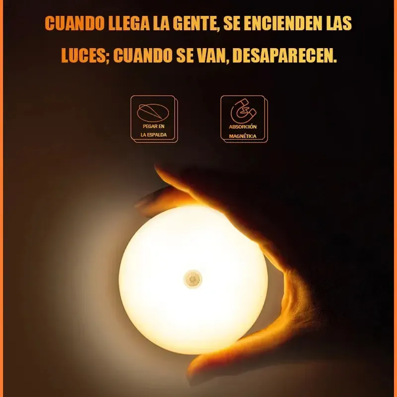 White color temperature LED Smart Human Body Sensor Night Lights Emergency Automatic Lighting USB Charging Wireless Magentic Suction LED Cabinet Lights