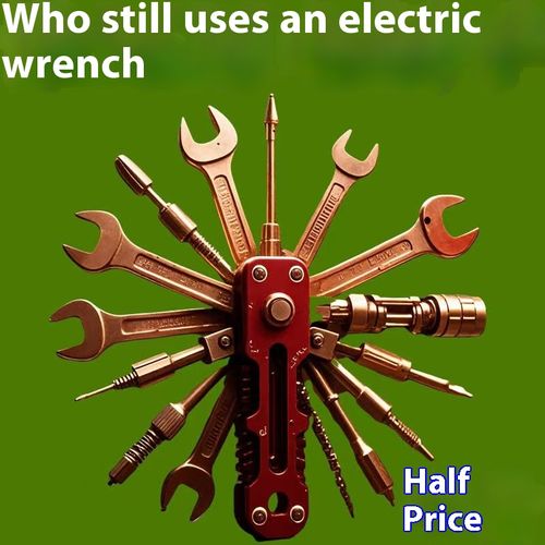 German imported folding screwdriver tool, 16-in-1 hexagon socket multi-functional set including wrenches and screwdrivers.