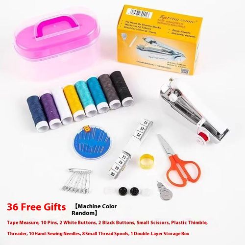 Household small sewing machine, portable manual mini micro hand-held simple clothes-sewing pocket tailor machine