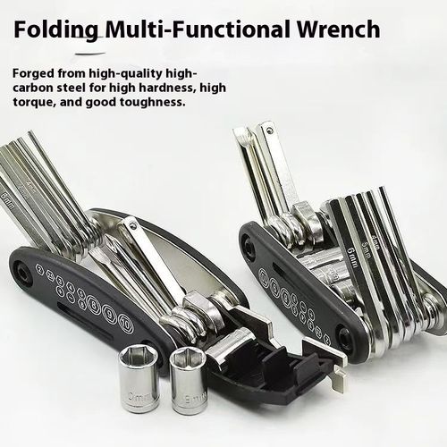 German imported folding screwdriver tool, 16-in-1 hexagon socket multi-functional set including wrenches and screwdrivers.