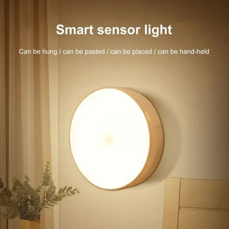 White color temperature LED Smart Human Body Sensor Night Lights Emergency Automatic Lighting USB Charging Wireless Magentic Suction LED Cabinet Lights