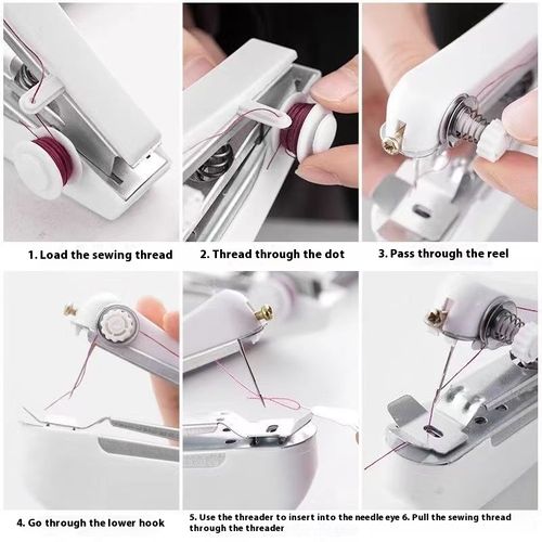 Household small sewing machine, portable manual mini micro hand-held simple clothes-sewing pocket tailor machine
