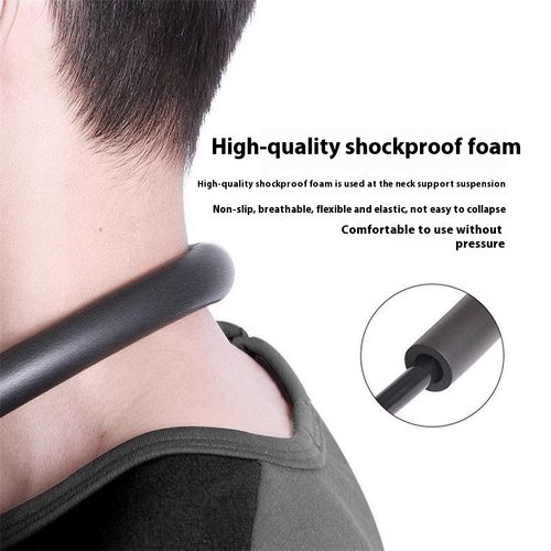 Black lazy phone holder, neck - hanging, suitable for watching TV, using tablets, live streaming in bed, binge - watching dramas, and universal for desktop, bedside, and dormitory hanging.