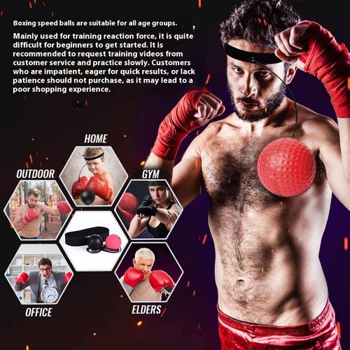 Head - mounted Boxing Reaction Ball, Rebound for Adults and Children, Concentration Training, Stress Relief, Venting, Sports Reaction Ball for Home Use