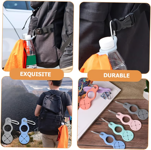 🔥Buy 1 Get 3 Free🏆Hot Sale⚡🌟 Silicone Sport Kettle Buckle Outdoor Carabiner Water Bottle Holde