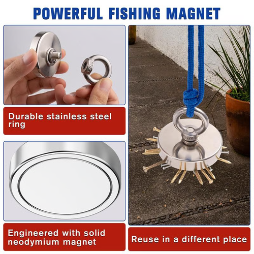 🔥Fishing Magnet: Super Strong Neodymium Magnet for Epic Treasure Hunting 🧲