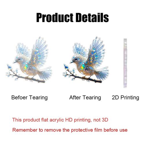 😎Personalized name Love Bird 2D flat acrylic car decoration backpack pendant gift