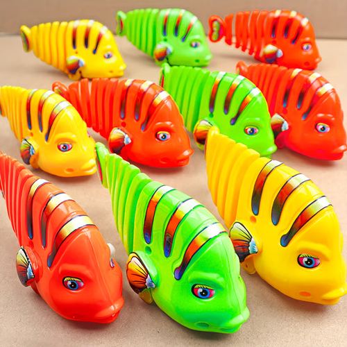 🐟🐟Plastic Wind-Up Wiggle Fish Toys