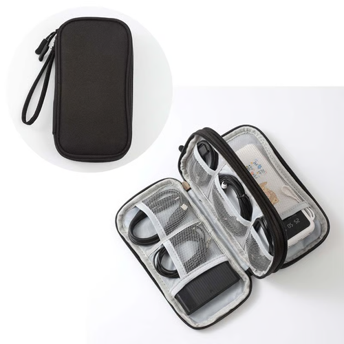 🎒 Stay Organized on the Go - ✨Waterproof Data Cable Storage Bag