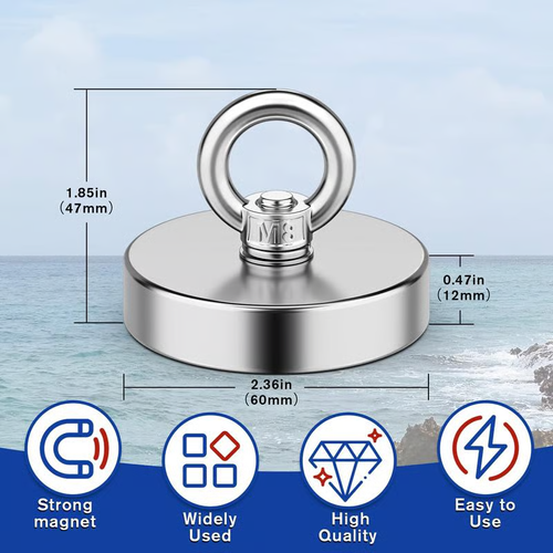 🔥Fishing Magnet: Super Strong Neodymium Magnet for Epic Treasure Hunting 🧲