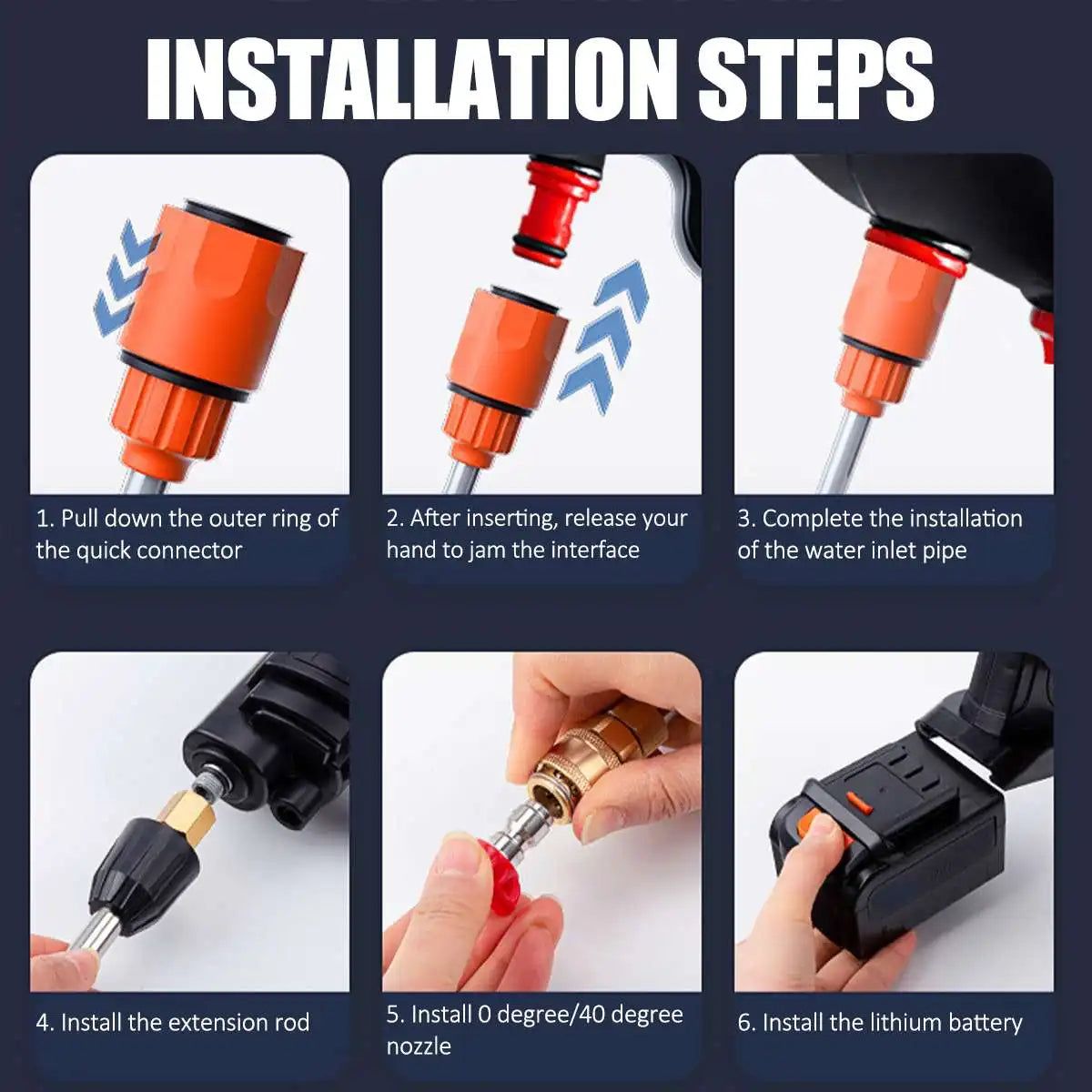 😍Cordless High Pressure Washer with 2 Batteries