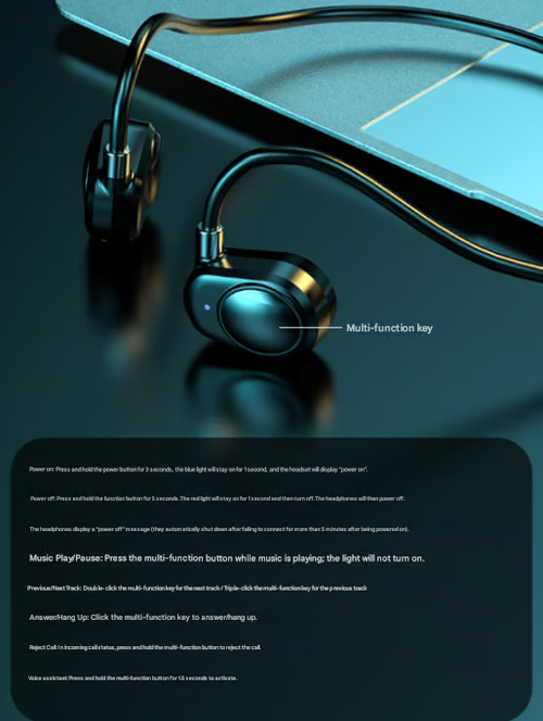 🎁Multi-functional sports bone conduction headphones